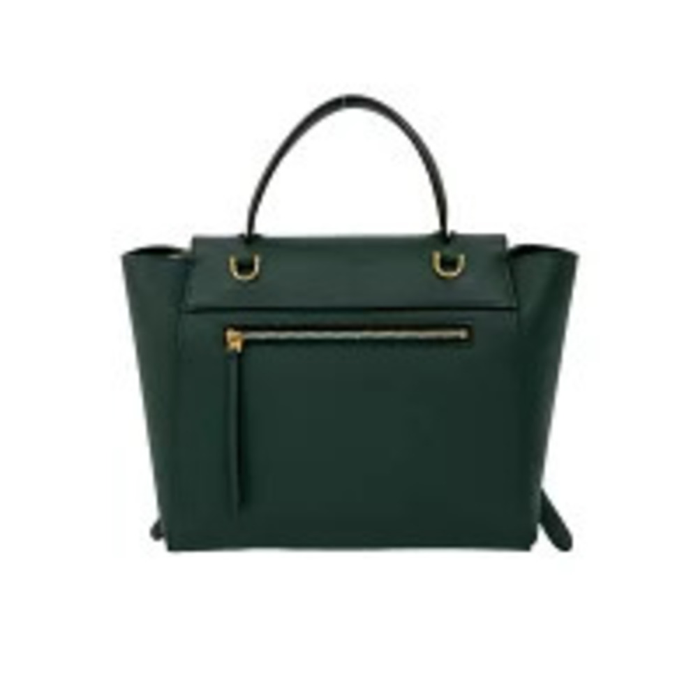 CELINE Belt Bag Leather Handbag Shoulder Clutch Dark Green - Picture 3 of 10